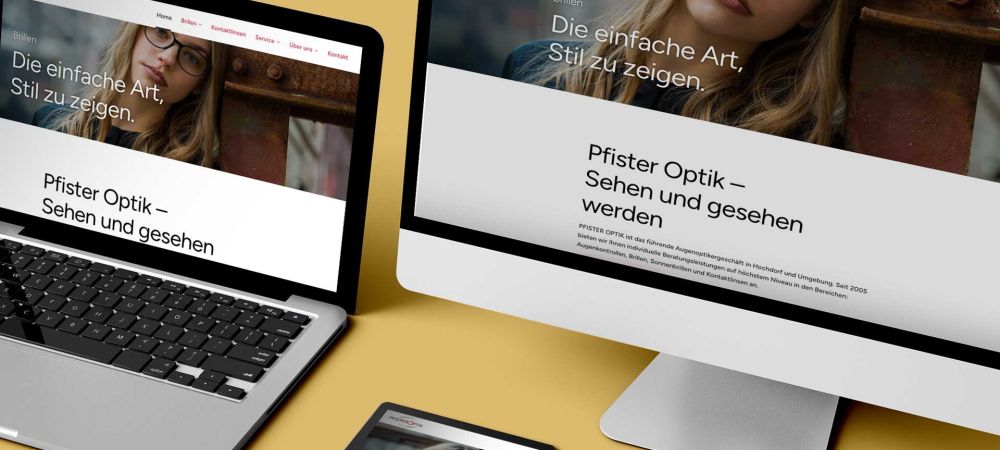Pfister Optik Website Devices