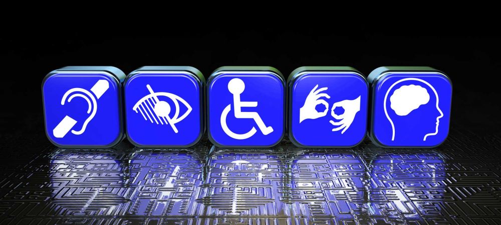 Tasten mit diversen Symbolen der Barrierefreiheit
