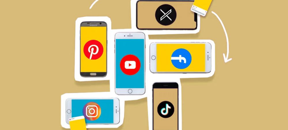 Illustration diverser Smartphones