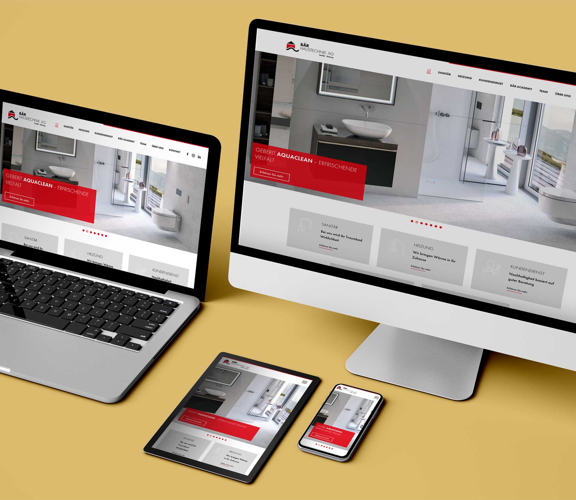 Bär Haustechnik Website - Home - All Devices
