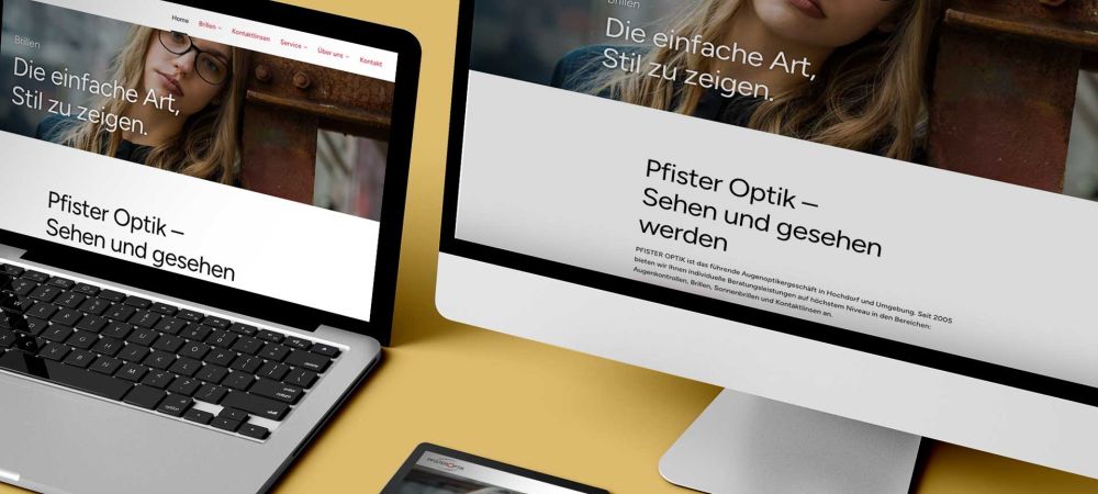 Pfister Optik Website Devices